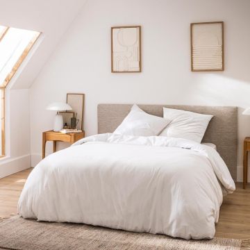 Lenjerie de pat albă din bumbac pentru pat dublu/extinsă cu 3 piese 240x220 cm Meline – douceur d'intérieur