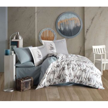 Lenjerie de pat dubla 4 piese, L'essentiel Maison, Estate v2, Piatra