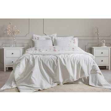 Lenjerie de pat dubla, L'essentiel Maison, Amber, Aproape alb