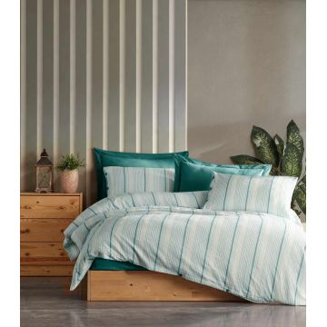 Lenjerie de pat dubla, L'essentiel Maison, Avva, Turcoaz