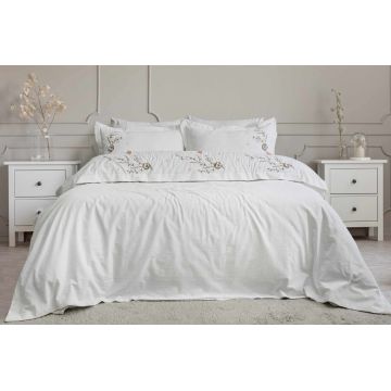 Lenjerie de pat dubla, L'essentiel Maison, Cosmos, Aproape alb
