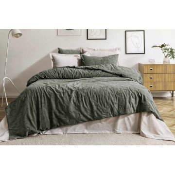Lenjerie de pat dubla, L'essentiel Maison, Fayel, Kaki