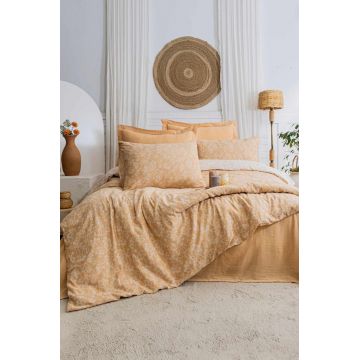 Lenjerie de pat dubla, L'essentiel Maison, Maura, Galben mustar