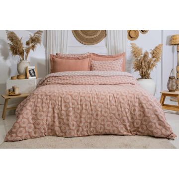 Lenjerie de pat dubla, L'essentiel Maison, Oswin, Caramiziu