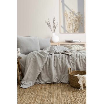 Lenjerie de pat dubla, L'essentiel Maison, Salve, Gri