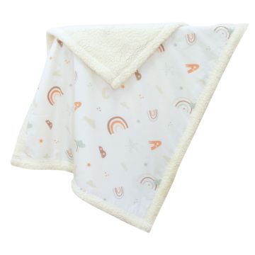 Pătură pentru copii albă din bumbac ranforcé 75x100 cm Abc – Mijolnir