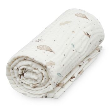 Pătură pentru copii, fildeș din bumbac organic 100x100 cm Dreamland – Cam Cam Copenhagen