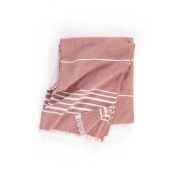 Pătură teracotă din bumbac 150x200 cm Solene – Tiseco Home Studio