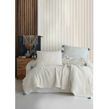 Set cuvertura pique dubla, L'essentiel Maison, Hermes, Turcoaz