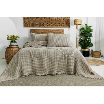 Set cuvertura pique dubla, L'essentiel Maison, Norah, Bej