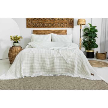 Set cuvertura pique dubla, L'essentiel Maison, Norah, Crem