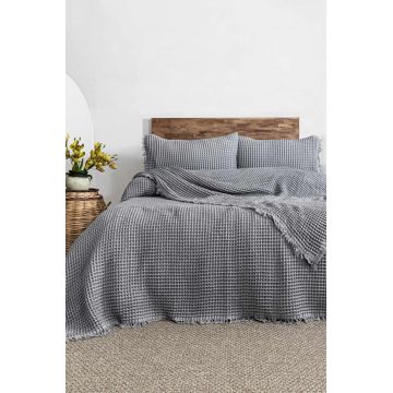 Set cuvertura pique dubla, L'essentiel Maison, Norah, Gri