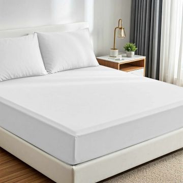 Set de pat pentru o persoana (cearceaf cu elastic si perna) 2 piese, L'essentiel Maison, Muslin 120, Alb