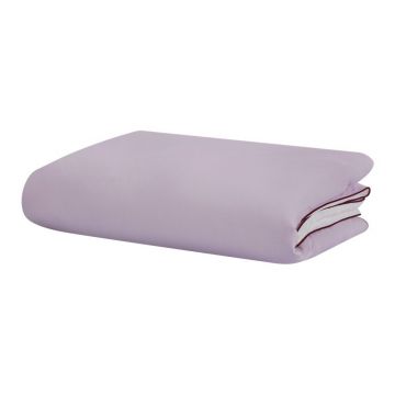 Husă de pilotă mov lavandă din bumbac satinat pentru pat dublu 200x200 cm Oba – noo.ma