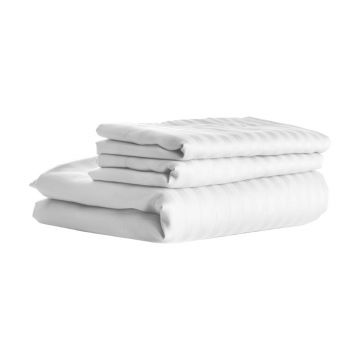 Lenjerie de pat  Bumbac Damasc, alba, King Size