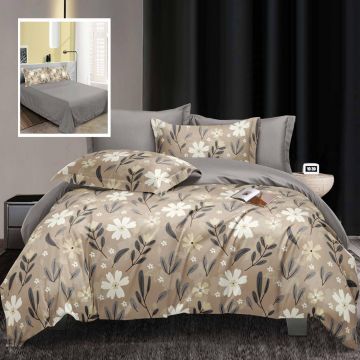 Lenjerie de pat elegance 6 piese cu cearsaf (lec13)