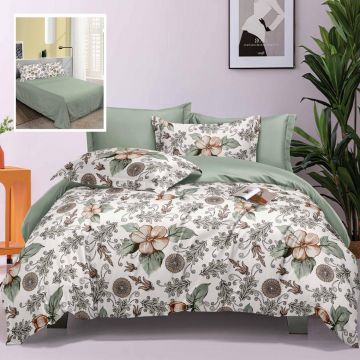 Lenjerie de pat elegance 6 piese cu cearsaf (lec14)