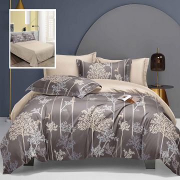 Lenjerie de pat elegance 6 piese cu cearsaf (lec18)