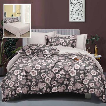 Lenjerie de pat elegance 6 piese cu cearsaf (lec2)