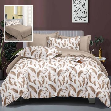 Lenjerie de pat elegance 6 piese cu cearsaf (lec21)