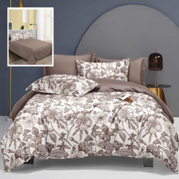 Lenjerie de pat elegance 6 piese cu cearsaf (lec4)