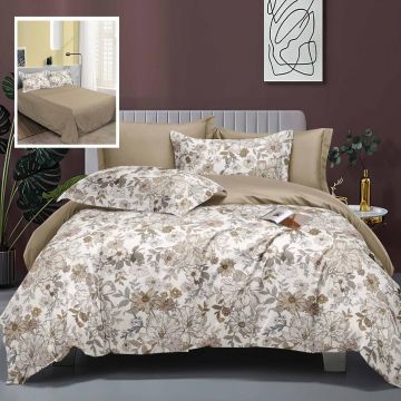 Lenjerie de pat elegance 6 piese cu cearsaf (lec6)