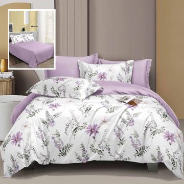 Lenjerie de pat elegance 6 piese cu cearsaf (lec7)