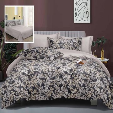 Lenjerie de pat elegance 6 piese cu cearsaf (lec9)