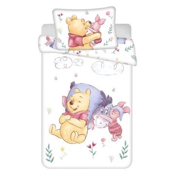 Lenjerie de pat pentru copii din bumbac pentru pătuț 100x135 cm Winnie the Pooh 