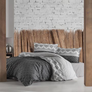 Lenjerie de pat ranforce clasy king size (astera)