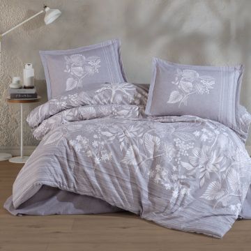 Lenjerie de pat ranforce clasy king size (nera)