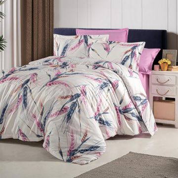 Lenjerie de pat ranforce clasy king size (rnf_15)