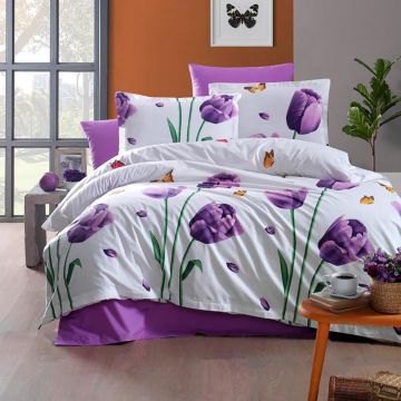 Lenjerie de pat ranforce clasy king size (rnf_17)