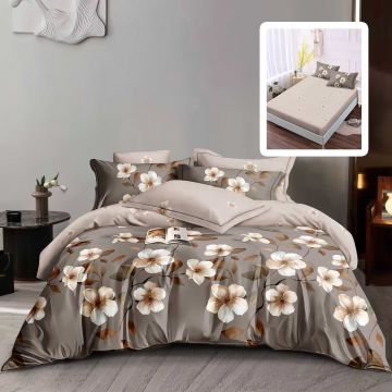 Lenjerie finet 6 piese cu husa - 160x200 si 180x200 (amalia-vh)