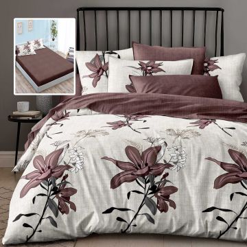 Lenjerie finet 6 piese cu husa - 160x200 si 180x200 (hf6p315)