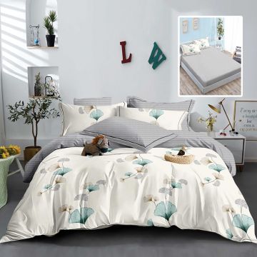 Lenjerie finet 6 piese cu husa - 160x200 si 180x200 (hf6p321)