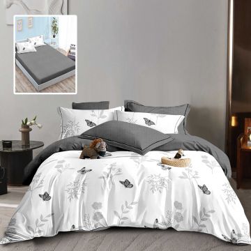 Lenjerie finet 6 piese cu husa - 160x200 si 180x200 (hf6p323)