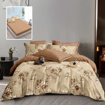 Lenjerie finet 6 piese cu husa - 160x200 si 180x200 (hf6p325)