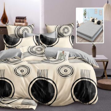 Lenjerie finet 6 piese cu husa - 160x200 si 180x200 (hf6p326)