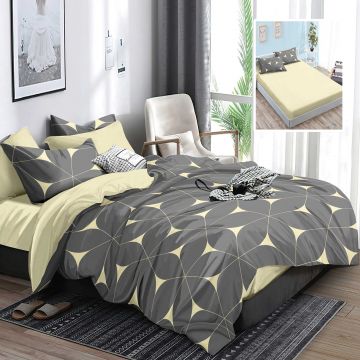 Lenjerie finet 6 piese cu husa - 160x200 si 180x200 (hf6p328)