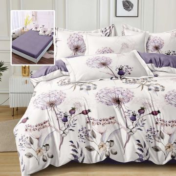 Lenjerie finet 6 piese cu husa - 160x200 si 180x200 (hf6p329)