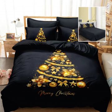 Lenjerie pat finet 3d 6 piese craciun f-xmas52