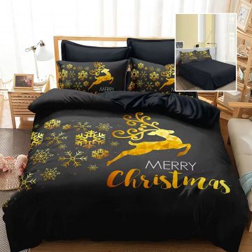 Lenjerie pat finet 3d 6 piese craciun f-xmas53