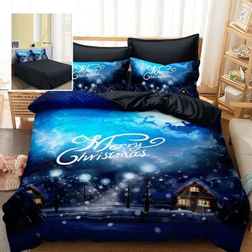 Lenjerie pat finet 3d 6 piese craciun f-xmas56