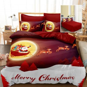 Lenjerie pat finet 3d 6 piese craciun f-xmas57