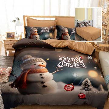 Lenjerie pat finet 3d 6 piese craciun f-xmas59