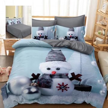 Lenjerie pat finet 3d 6 piese craciun f-xmas63