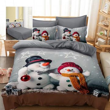 Lenjerie pat finet 3d 6 piese craciun f-xmas64