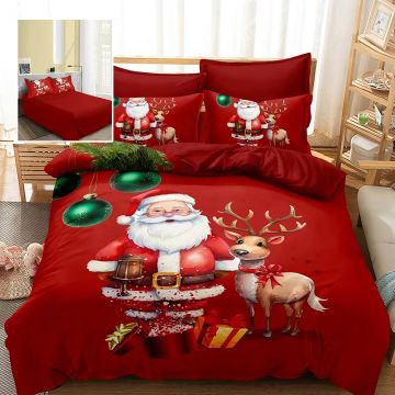 Lenjerie pat finet 3d 6 piese craciun f-xmas71