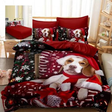 Lenjerie pat finet 3d 6 piese craciun f-xmas77